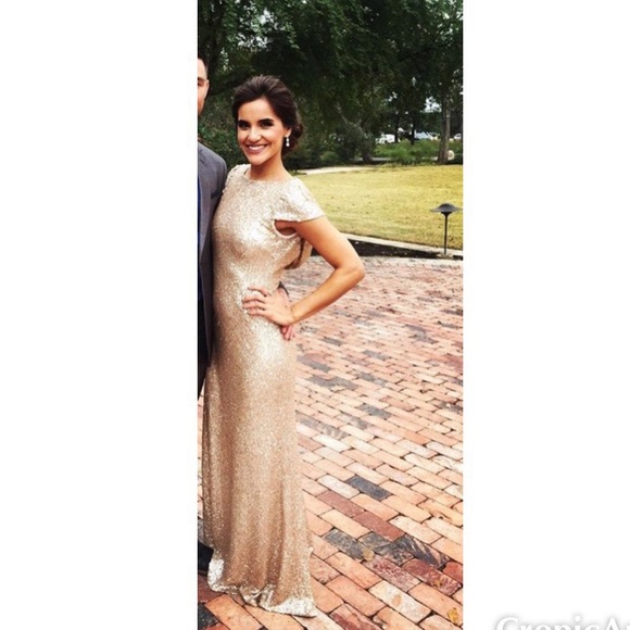 Sorella Vita Gold Sequin Gown - Picture 4 of 6